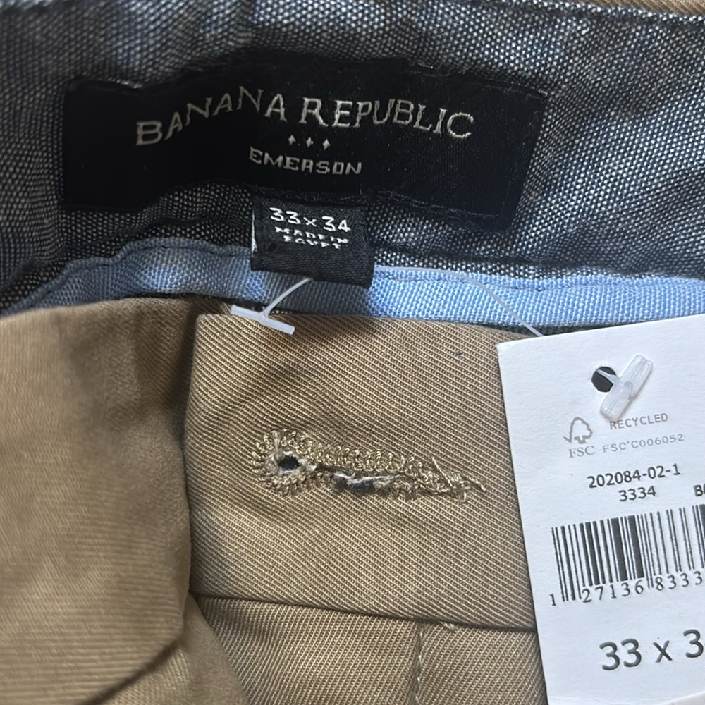 Two pairs of Banana Republic Emerson Chinos brand new with tags. - Picture 5 of 6